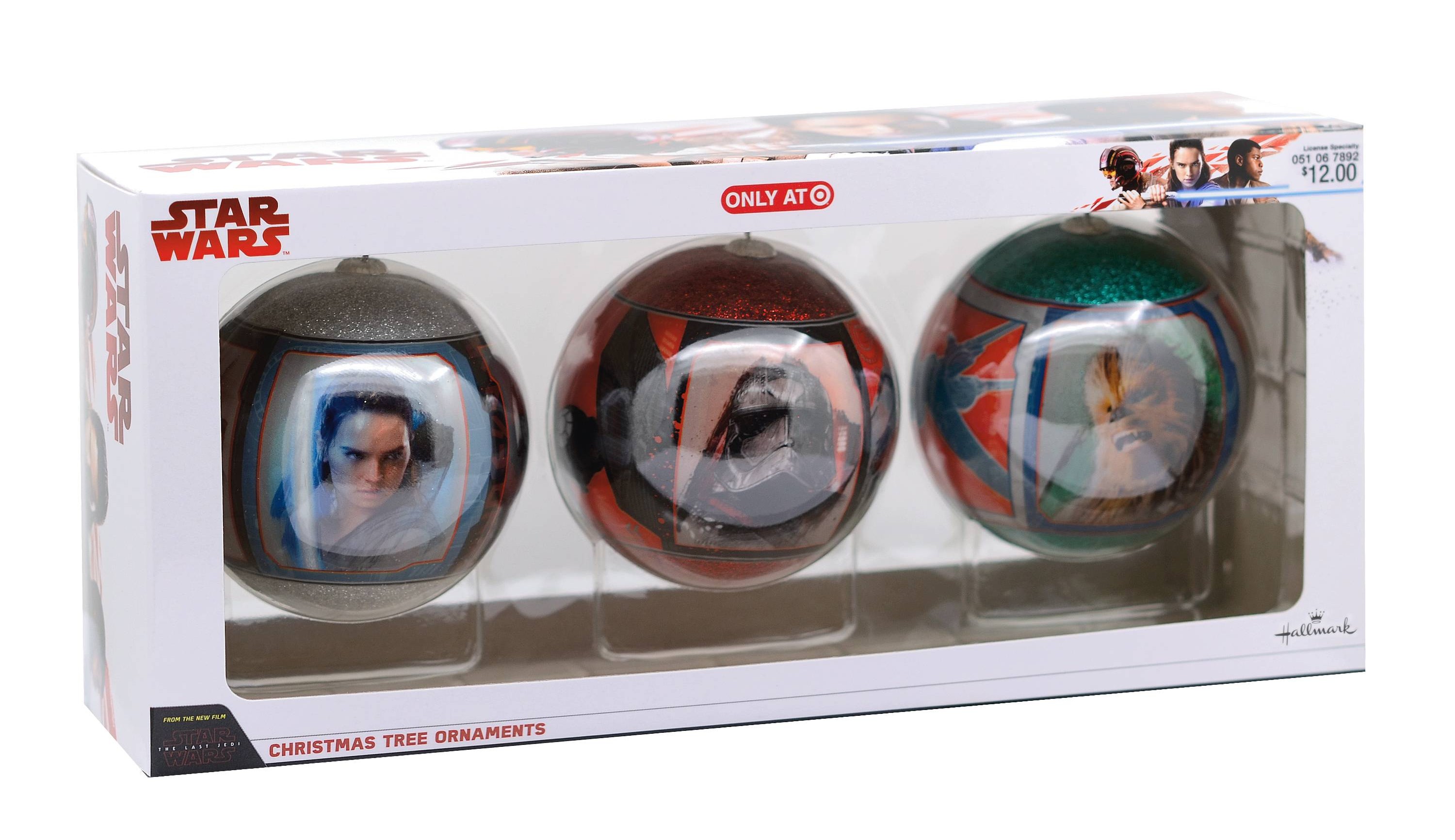 TLJ 3pk Christmas Tree Ornament Set 1