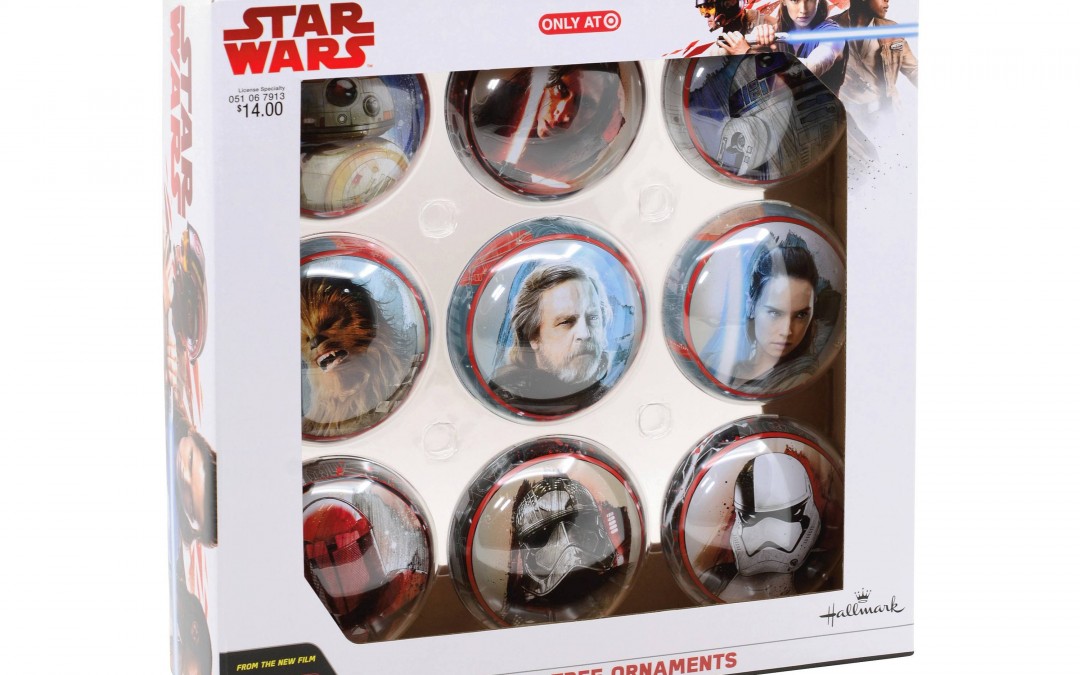 New Last Jedi 9pk Christmas Tree Ornament Set available on Target.com