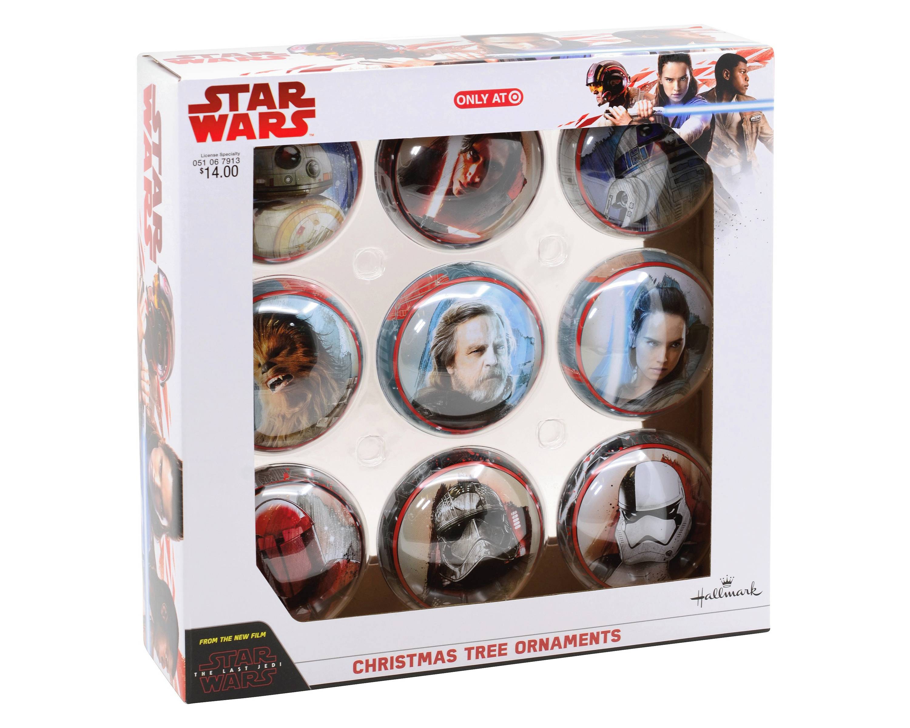 TLJ 9pk Christmas Tree Ornament Set 1