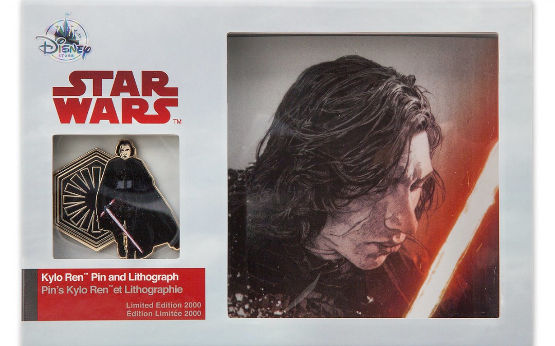 New Last Jedi Kylo Ren Pin & Lithograph Set available on ShopDisney.com