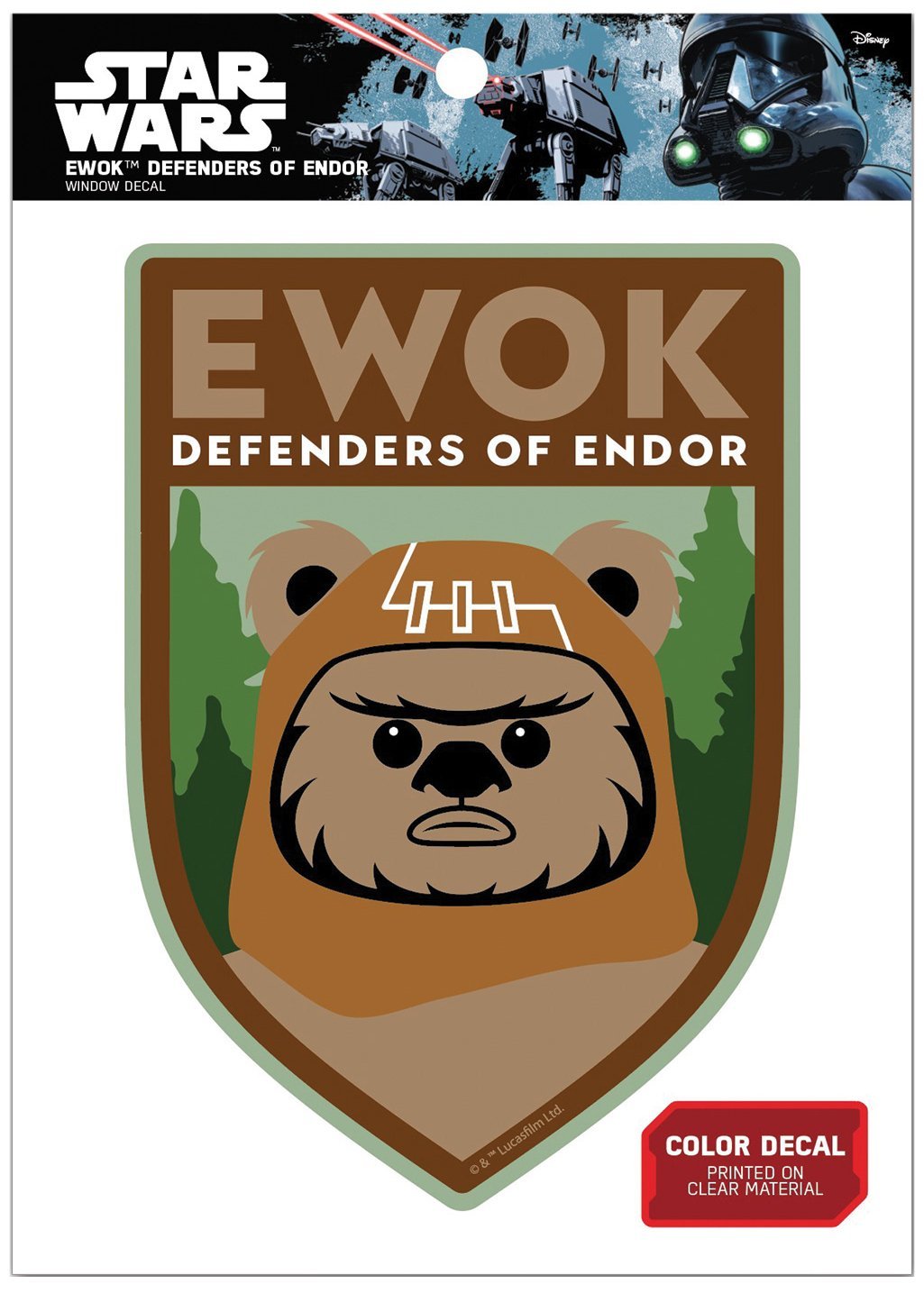 RO & ROTJ Ewok Defenders of Endor Window Decal Badge 1