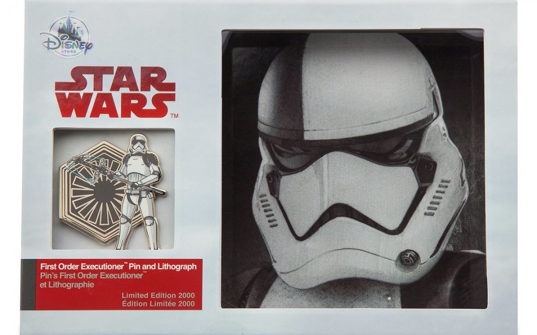New Last Jedi First Order Executioner Trooper Pin & Lithograph Set available on ShopDisney.com