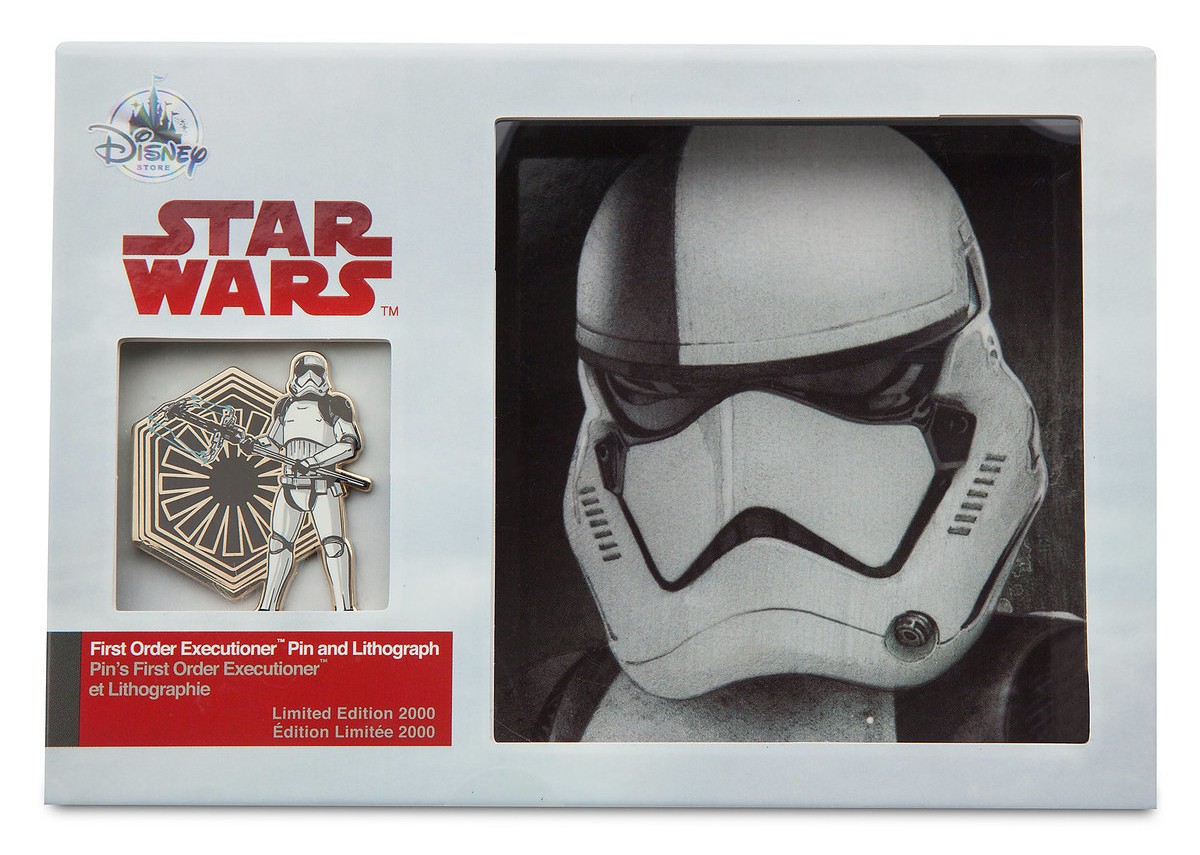 TLJ First Order Executioner Stormtrooper Pin & Lithograph Set 1