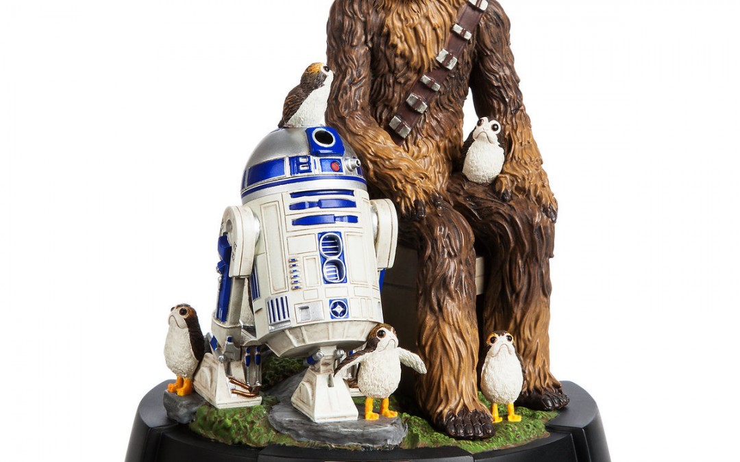 New Last Jedi Chewbacca, R2-D2 & Porgs Limited Edition Figurine available on ShopDisney.com