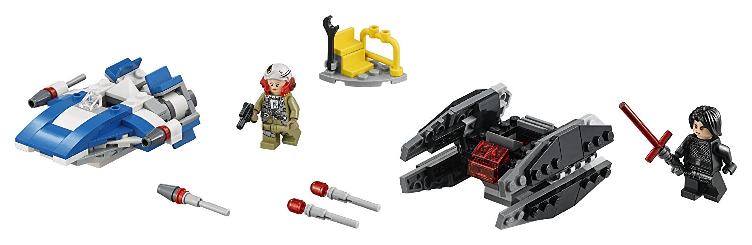 TLJ A-Wing vs. TIE Silencer Microfighters Lego Set 3