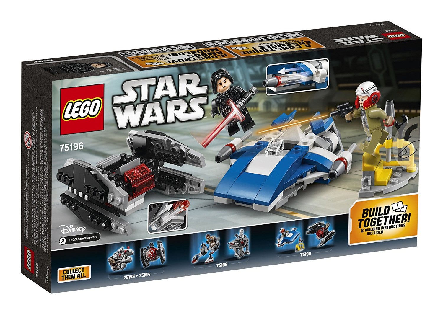 TLJ A-Wing vs. TIE Silencer Microfighters Lego Set 2