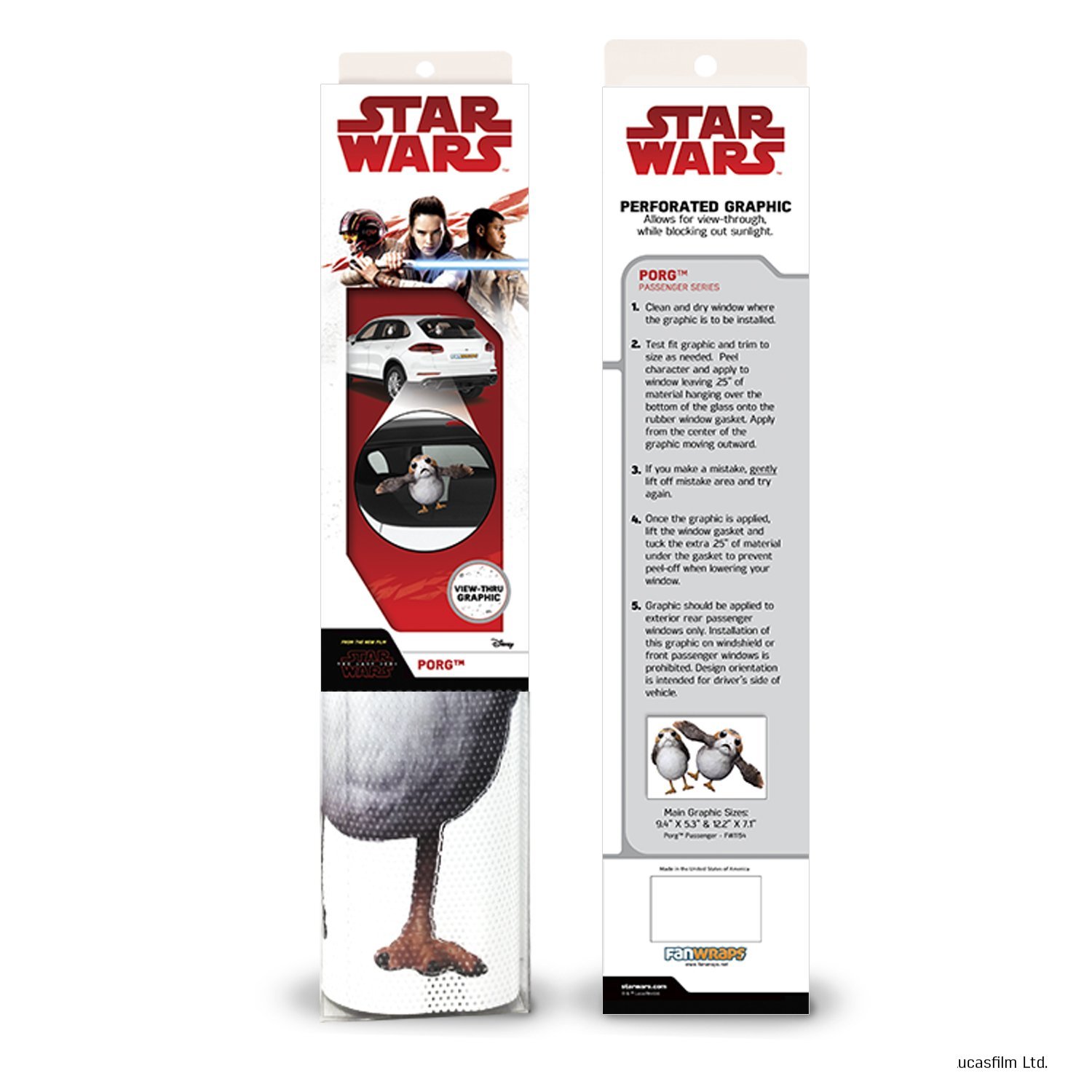 TLJ Porg Window Decal Figure 1