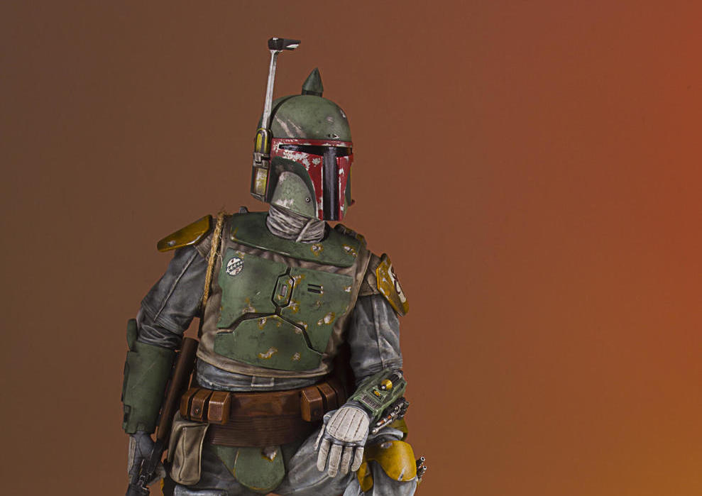 boba fett pewter statue