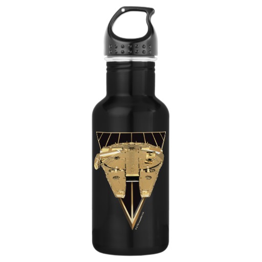 TLJ Gold Millennium Falcon Stainless Steel Water Bottle