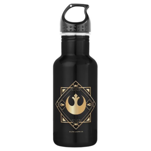 TLJ Rebel Alliance Gold Symbol Stainless Steel Water Bottle