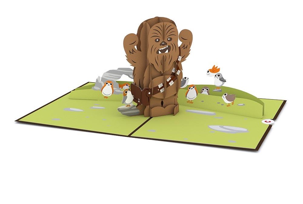 New Last Jedi Chewbacca RARRRGGHH! 3D card available on Lovepopcards.com