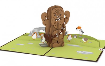 New Last Jedi Chewbacca RARRRGGHH! 3D card available on Lovepopcards.com