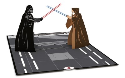 New A New Hope Obi-Wan vs. Darth Vader 3D card available on Lovepopcards.com