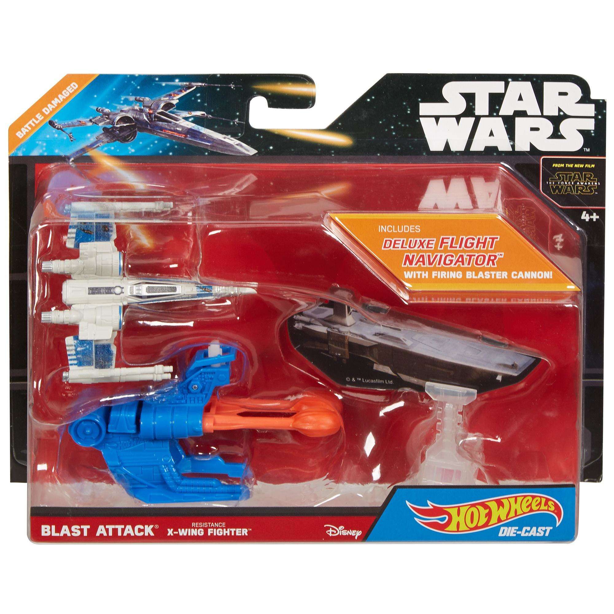 FA Hot Wheels Blast Attack Resistance X-Wing Fighter Starship Set 1