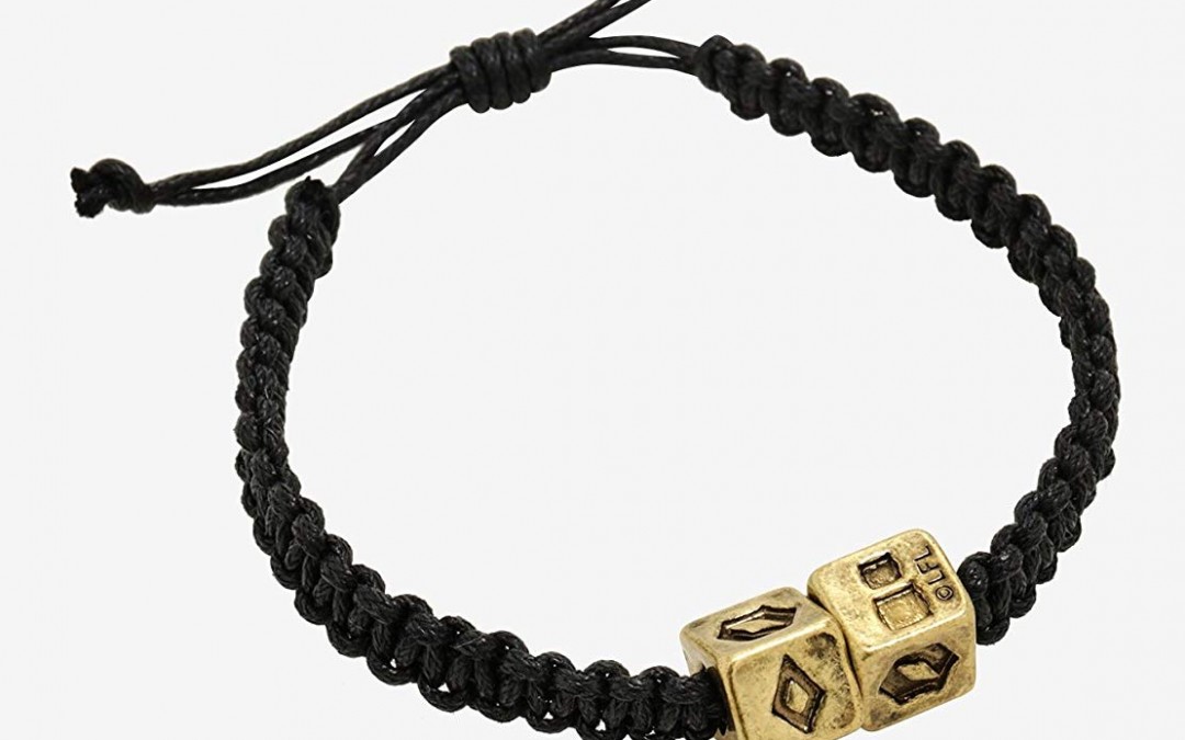 New Solo Movie Stainless Steel Dice Black Cord Charm Bracelet now available!