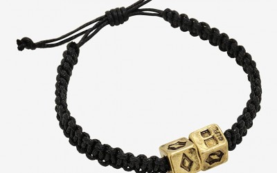New Solo Movie Stainless Steel Dice Black Cord Charm Bracelet now available!