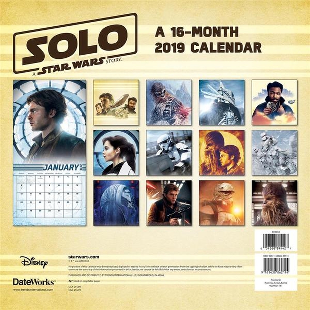Solo: ASWS 2019 Wall Calendar 2