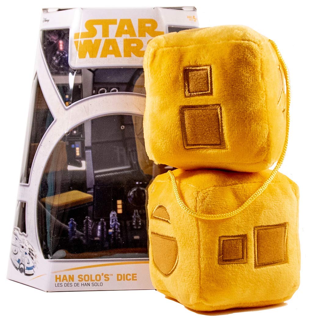 Solo: ASWS Fluffy Gold Dice Car Mirror Ornament 2