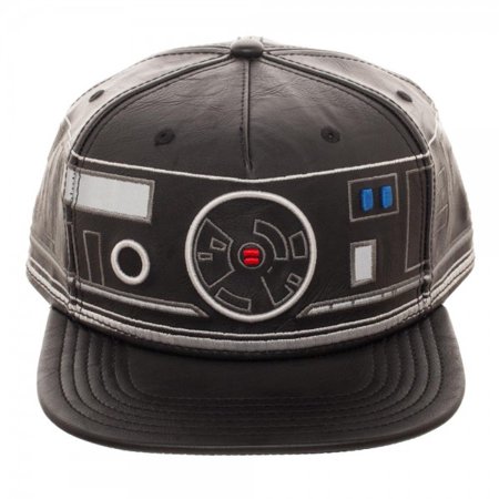 TLJ BB-9E Embroidered Faux Leather Snapback Cap 1