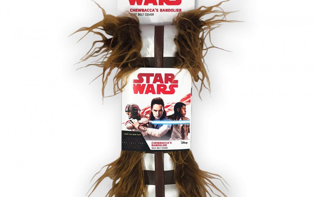 New Last Jedi Chewbacca Bandolier Seat Belt Cover now in stock!