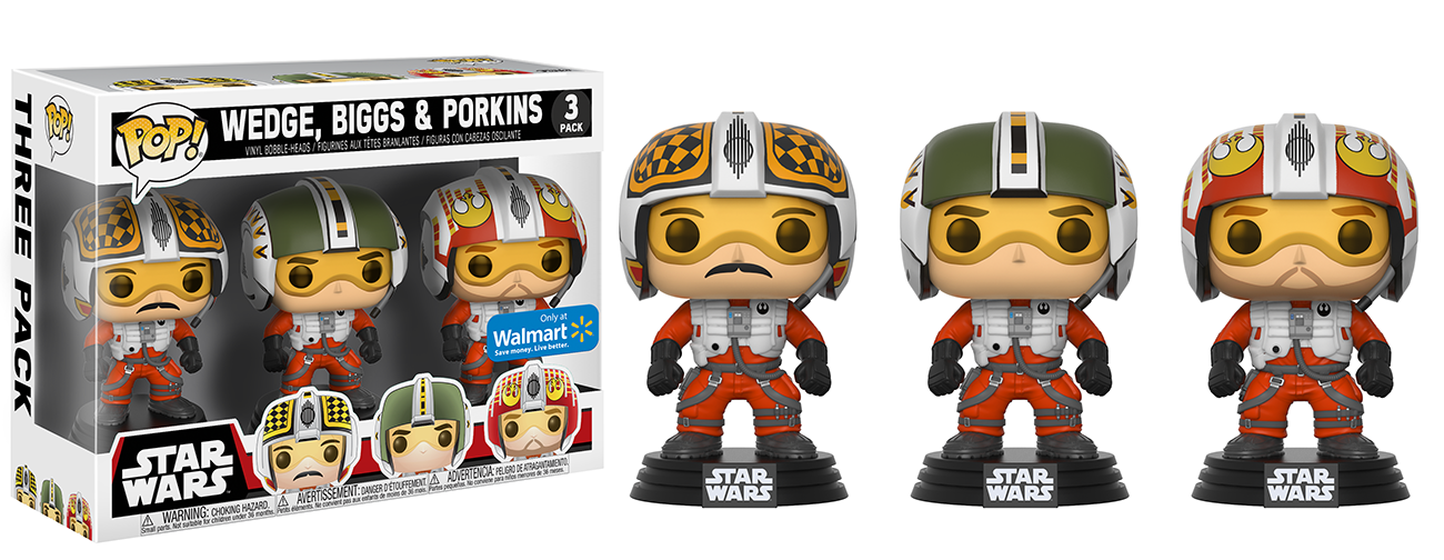 ANH X-Wing Pilots Bobble Head Toy 3-Pack