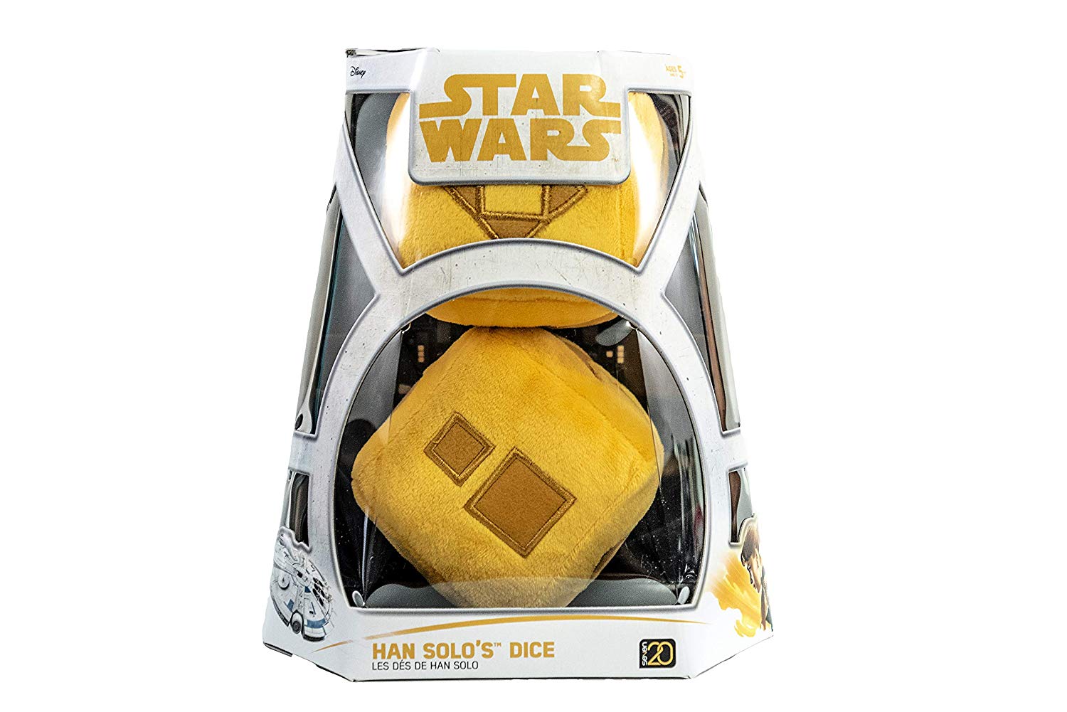 Solo: ASWS Fluffy Gold Dice Car Mirror Ornament 1