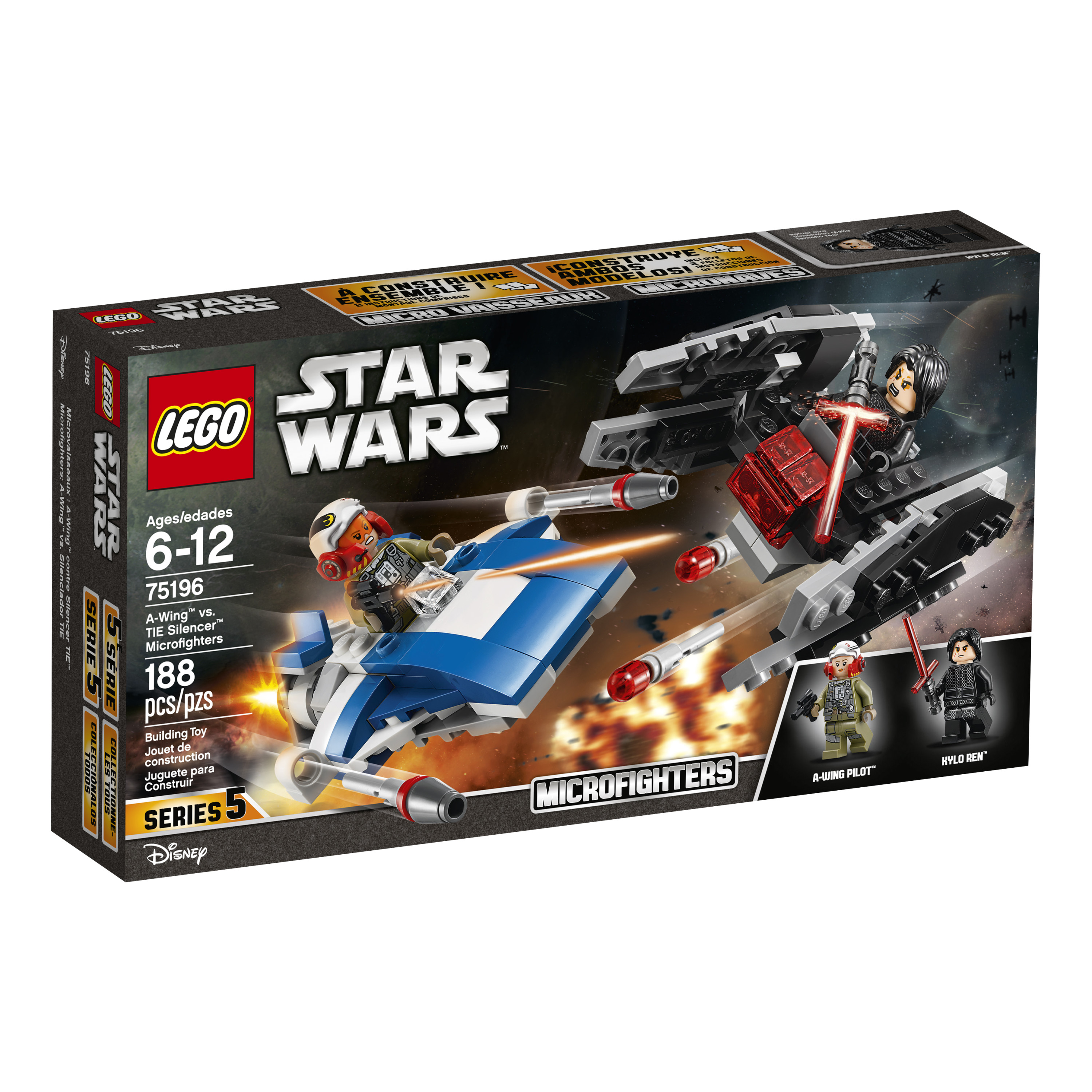 TLJ A-Wing vs. TIE Silencer Microfighter Lego 2-Pack 1