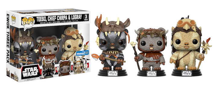 Holiday 2018 Deal: Return of the Jedi Funko Pop! Ewok Bobble Head Toy 3-Pack!