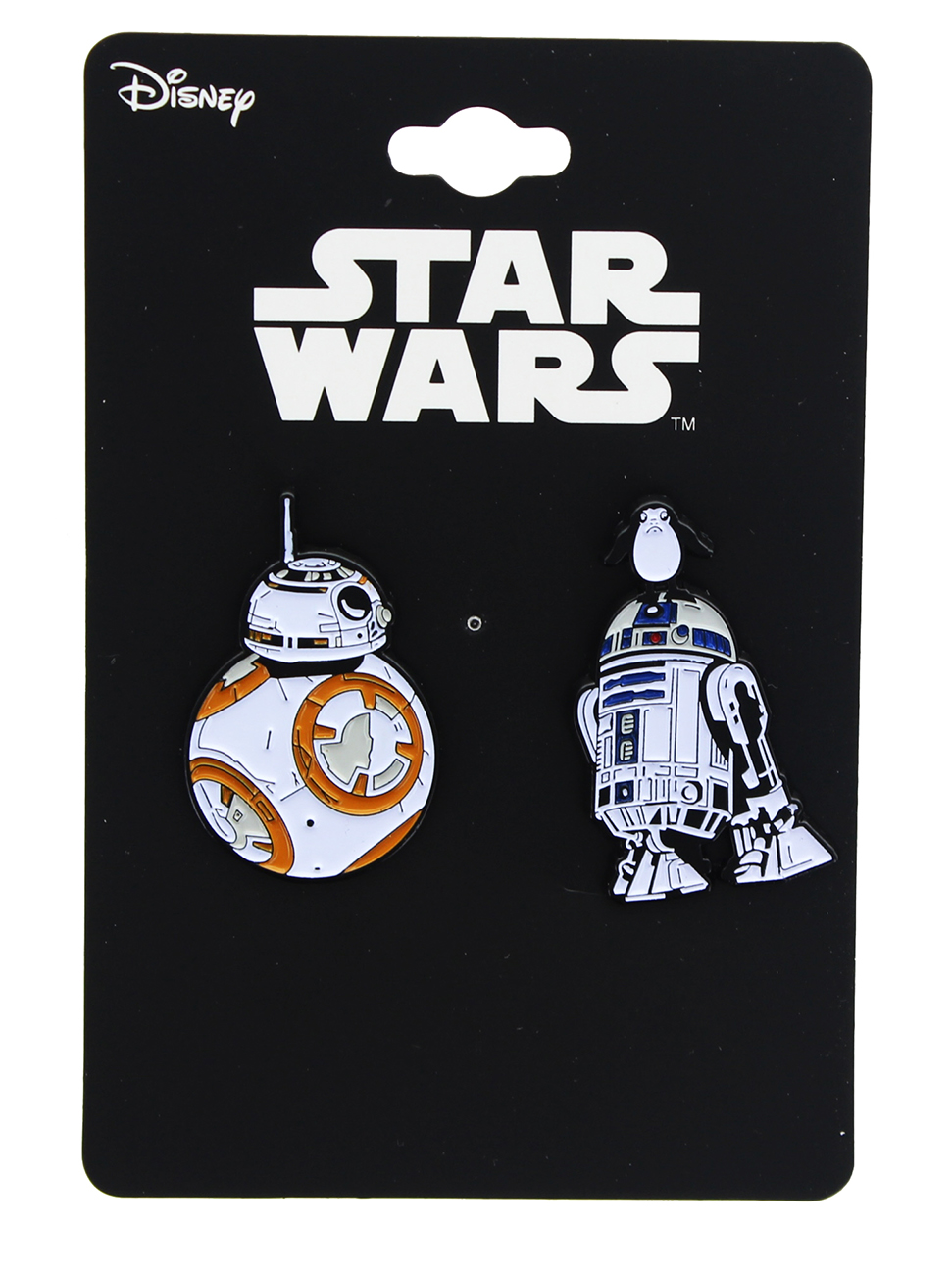TLJ BB-8 and R2-D2 w/ Porg Enamel Collector Pin Set 1