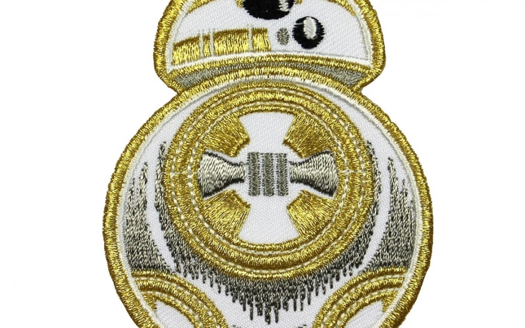 New Last Jedi Gold BB-8 Embroidered Iron-On Patch available now!