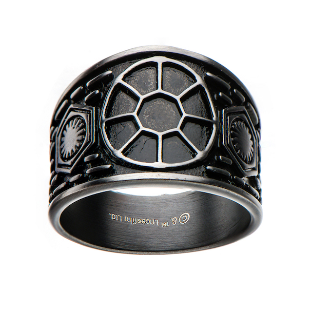 TLJ FO Tie Fighter Signet Stainless Steel Ring 2