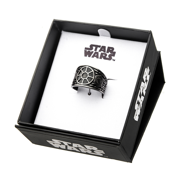 TLJ FO Tie Fighter Signet Stainless Steel Ring 1