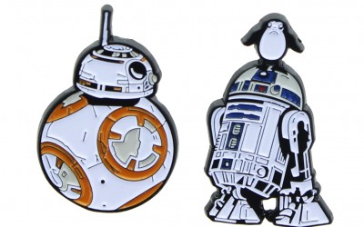 New Last Jedi BB-8 and R2-D2 w/ Porg Enamel Collector Pin Set now available!