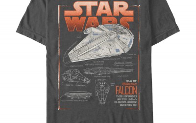 New Solo Movie Millennium Falcon Schematics T-Shirt now available!