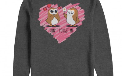 New Last Jedi Valentine's Day "Don't Porget Me" Men's Sweatshirt now in stock!