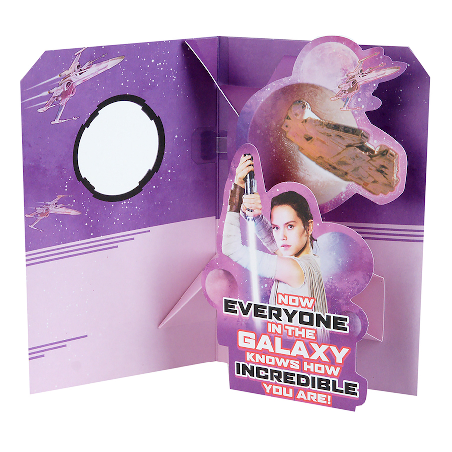 TLJ Rey and BB-8 Valentine's Day Pop-Up Card 3