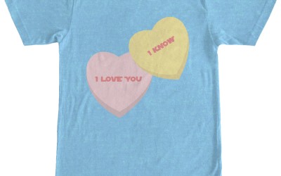 New Star Wars Valentine's Day "I love You I Know" Candy Hearts T-Shirt available!