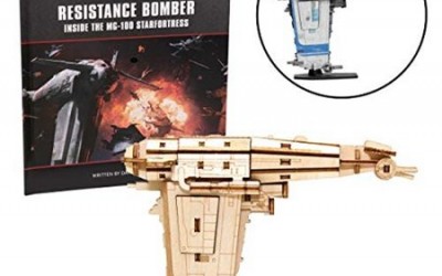 New Last Jedi Resistance Bomber Book and 3D Wood Model Kit Set available!
