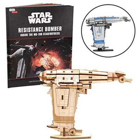 New Last Jedi Resistance Bomber Book and 3D Wood Model Kit Set available!