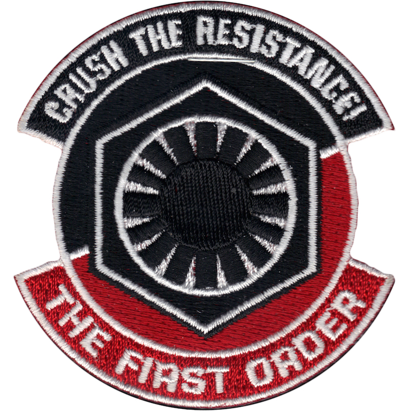 TLJ "Crush The Resistance" Embroidered Iron On Patch