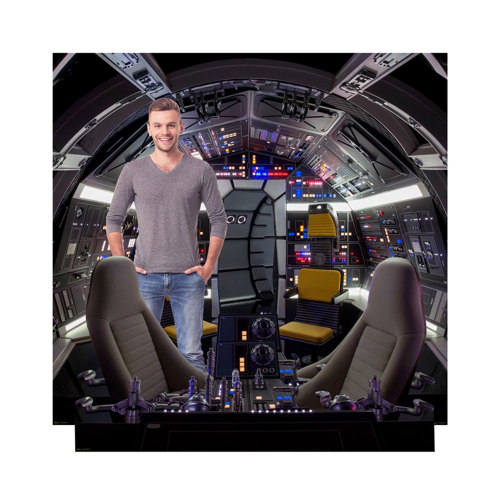 Solo: ASWS Millennium Falcon Cockpit/Backdrop Cardboard Standee