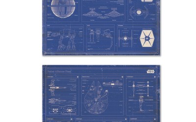 New Star Wars Imperial Fleet & Rebel Alliance Blueprints Poster Set now available!