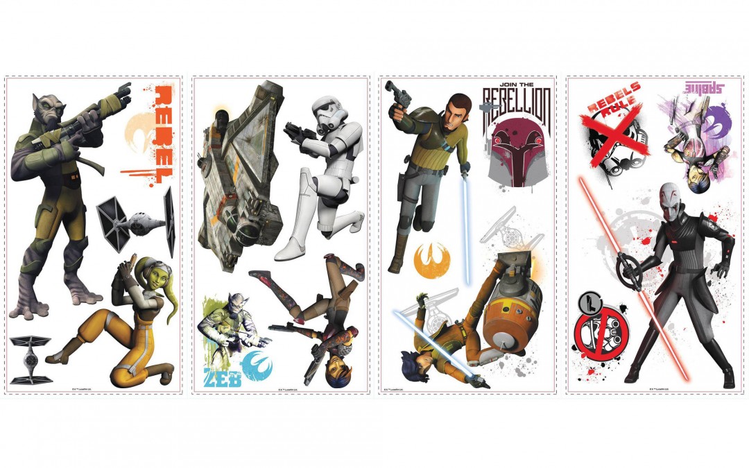 New Star Wars Rebels Peel and Stick Wall Decal Set now available!