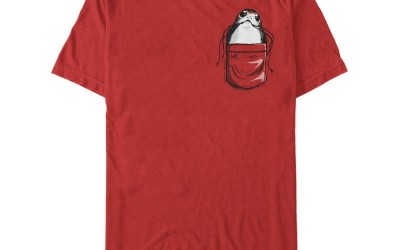 New Last Jedi Porg Pocket Cartoon T-Shirt now available!