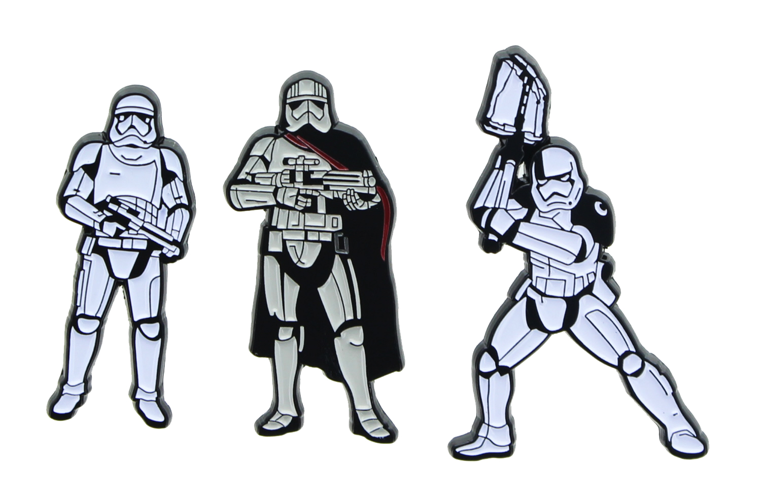 TLJ First Order Stormtrooper Enamel Collector Pin 3-Pack 2