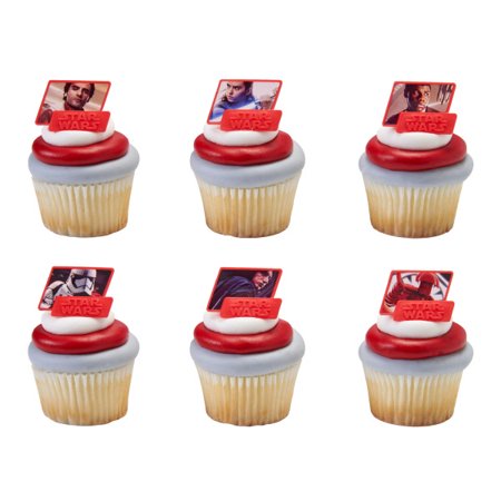 TLJ Cupcake Cake Birthday Ring Toppers