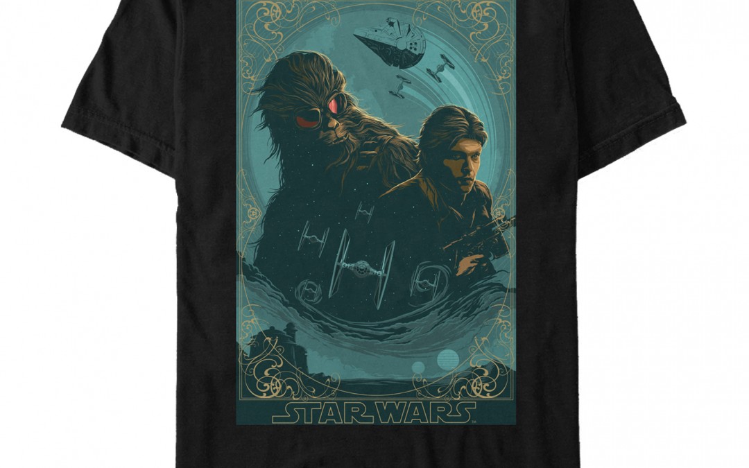 New Solo Movie Ornate Han & Chewie Frame T-Shirt now available!