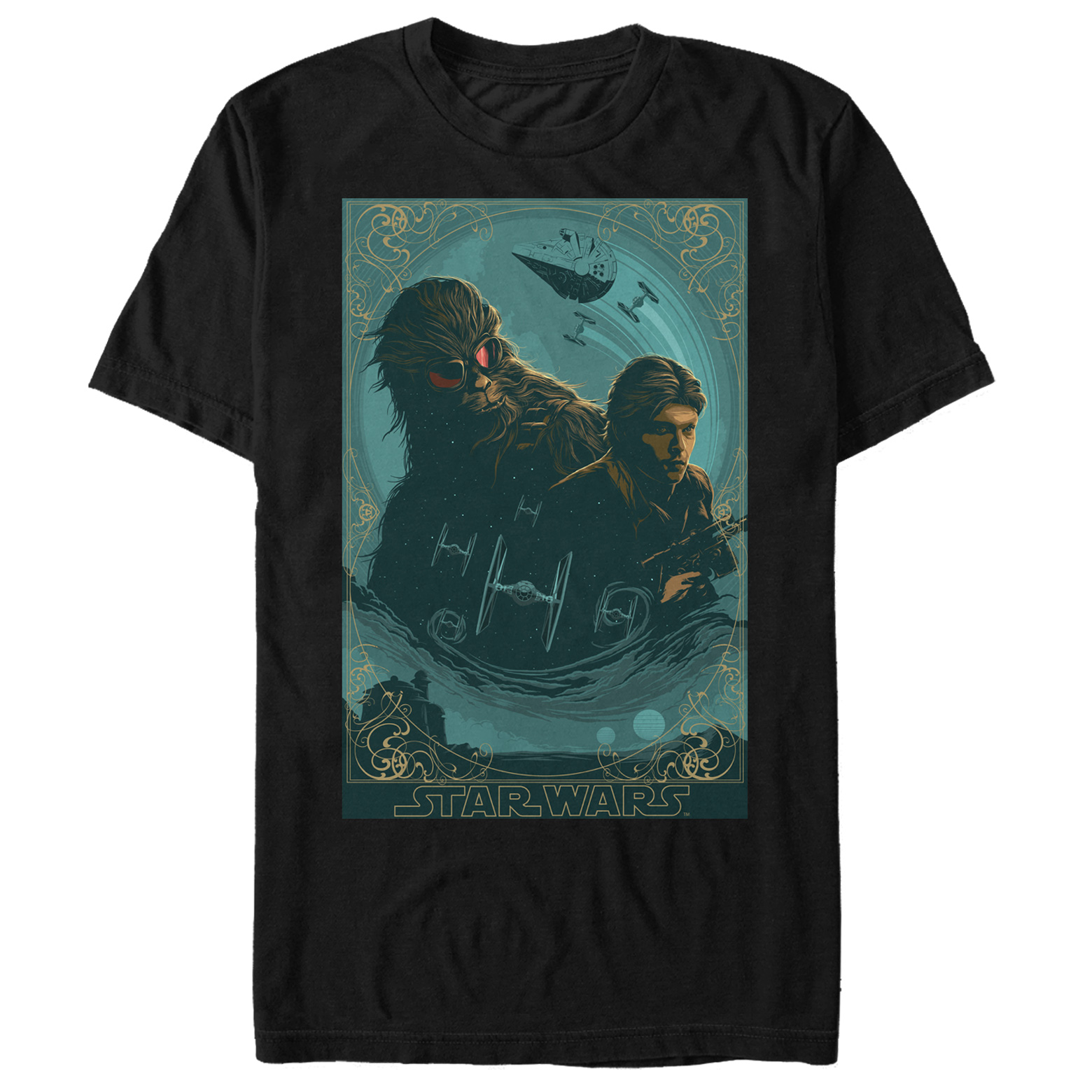 Solo: ASWS Ornate Han & Chewie Frame T-Shirt