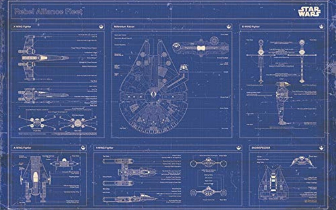 New Star Wars Rebel Alliance Fleet Blueprint Poster now available!