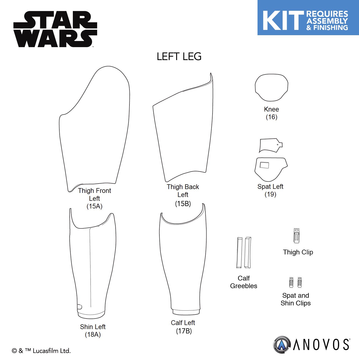 TLJ FO Stormtrooper Replacement Parts Armor Kit 5